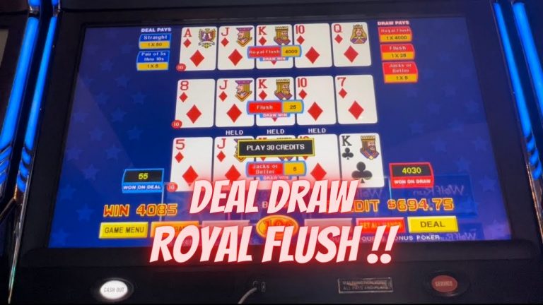 Royal Flush !!! Deal draw video poker @Circa Las Vegas