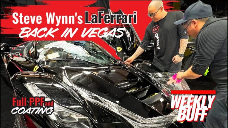 STEVE WYNNS LAFERRARI BACK IN VEGAS FOR GLOSS IT MAGIC!! PPF AND GRAPHENE CERAMIC COATING!