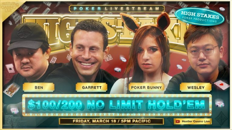 SUPER HIGH STAKES $100/200 w/ Garrett Adelstein, Poker Bunny & Wesley – Commentary by Marc Goone