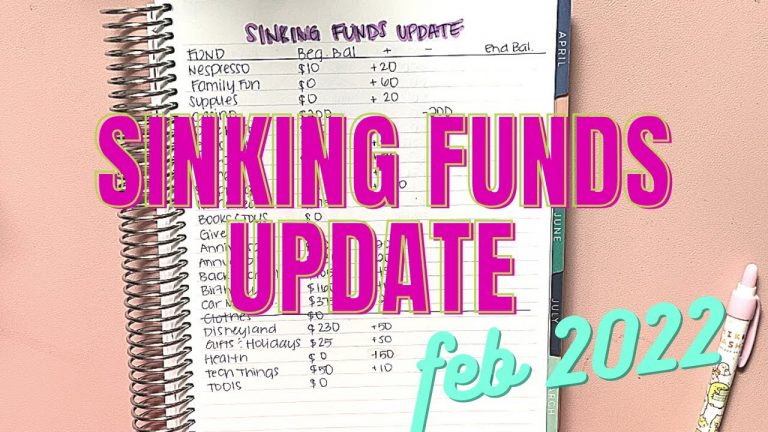 Sinking Funds Update | Feb 2022 | Cash Savings