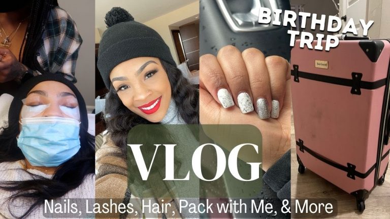 VLOG: PREPARE FOR VACATION WITH ME! LASHES, NAILS, HAIR, PACKING + MORE | VEGAS BIRTHDAY TRIP PREP