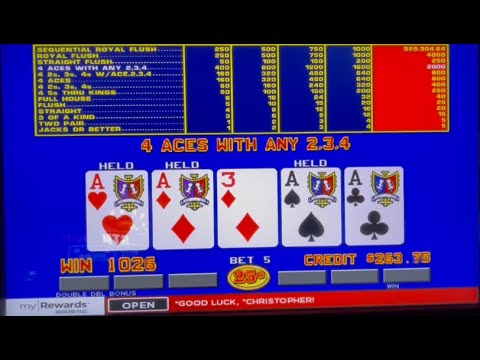 Video Poker: Double Double Bonus Poker Sequential Royal Session – ACES!!!!