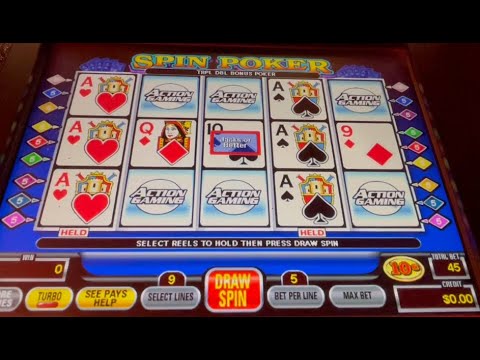 Video Poker: Spin Poker Triple Double Bonus Poker Session – $4.50 a Hand