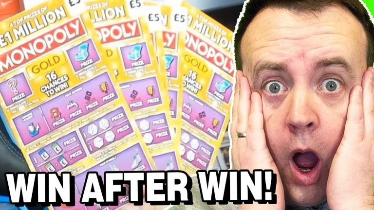 WOW! Win After Win on Monopoly Scratch Card!