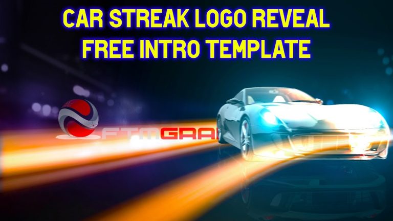 intro template sony vegas pro – Car streak logo reveal, Free download