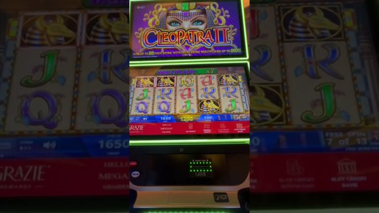 13 Free Games on Cleopatra II (part 2) #slotmachine #slotvideos #shorts