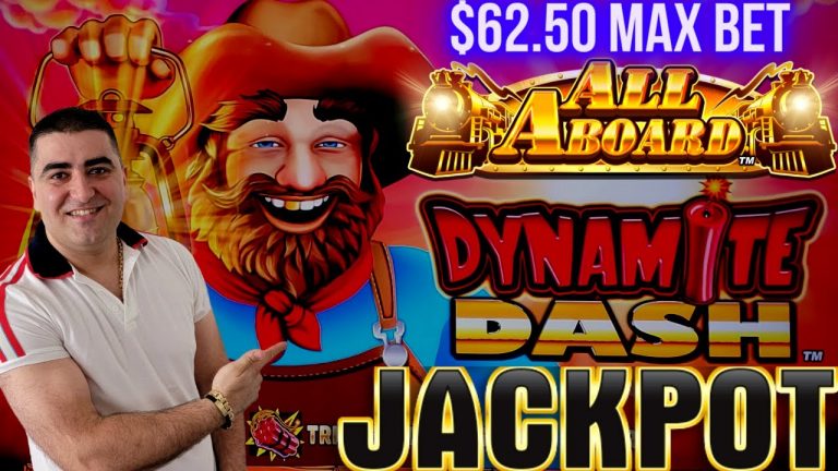 $62.50 Spin JACKPOT ON High Limit All Aboard Slot Machine | EP-8