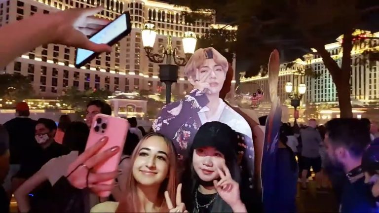 #BTS Waiting for Song 2 to play on Fountains of Bellagio in Las Vegas