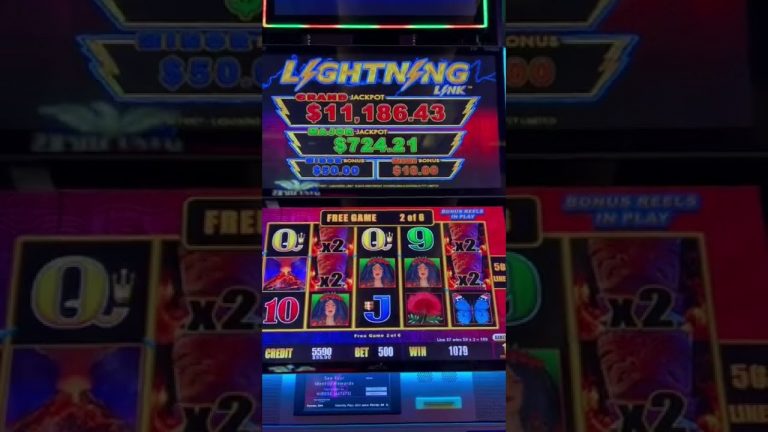 Bonus on Tiki Fire Lightning Link Slot Machine! #shorts