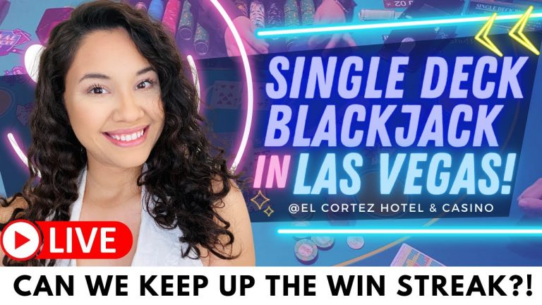 CRAZY COMEBACK! LIVE SINGLE DECK BLACKJACK WITH SIDE BETS IN LAS VEGAS! CONTINUED WIN STREAK?!