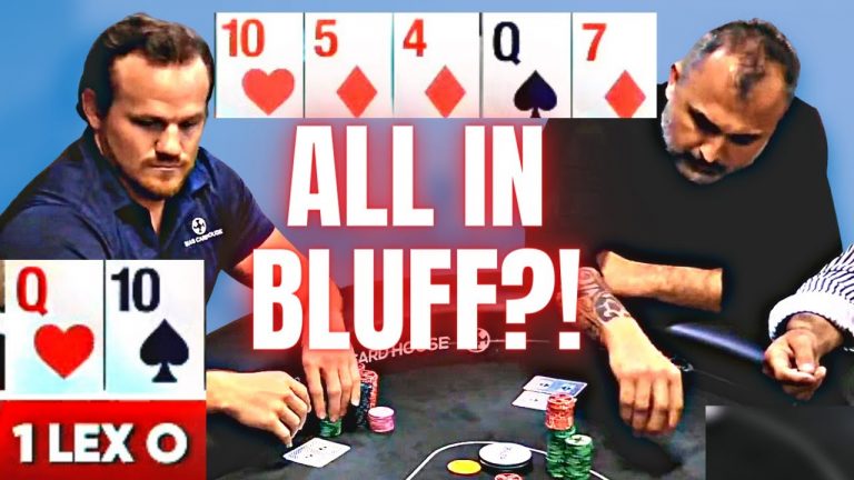 Does Lex O Poker FOLD Top Two PAIR vs. ALL IN BLUFF?!