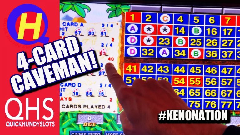 Four Card Caveman KENO! 4-Spot Strategy from Wynn Las Vegas #KENONATION