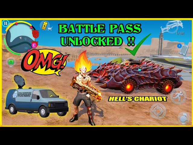 HELL’S CHARIOT GANGSTAR VEGAS | HELL RAISERS NEW BATTLE PASS 16 ALL ITEMS REVIEW | NEW UPDATE 5.6.0K