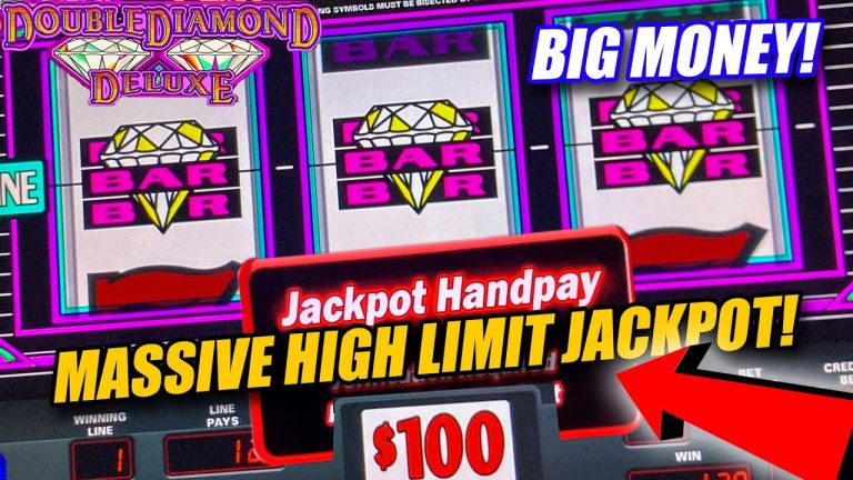 HUGE JACKPOT WINS ON DOUBLE DIAMOND SLOT MACHINE HIGH LIMIT BETS ON CLASSIC VEGAS SLOT MACHINE