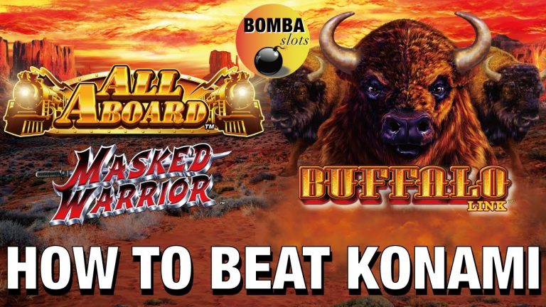 How to BEAT a KONAMI Machine!? Move to an Aristocrat one! Masked Warrior VS. Buffalo Link Slot Play