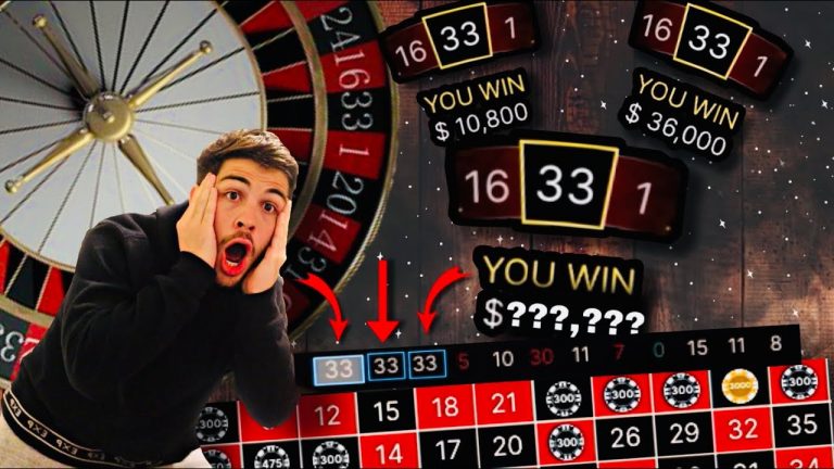 I Hit 33 Three Times In a Row On Roulette!!!