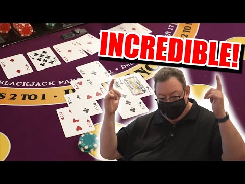 INCREDIBLE RUN! 10 Minute Blackjack Challenge – WIN BIG or BUST #129