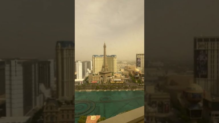 Las Vegas Dust Storm View From Bellagio Penthouse