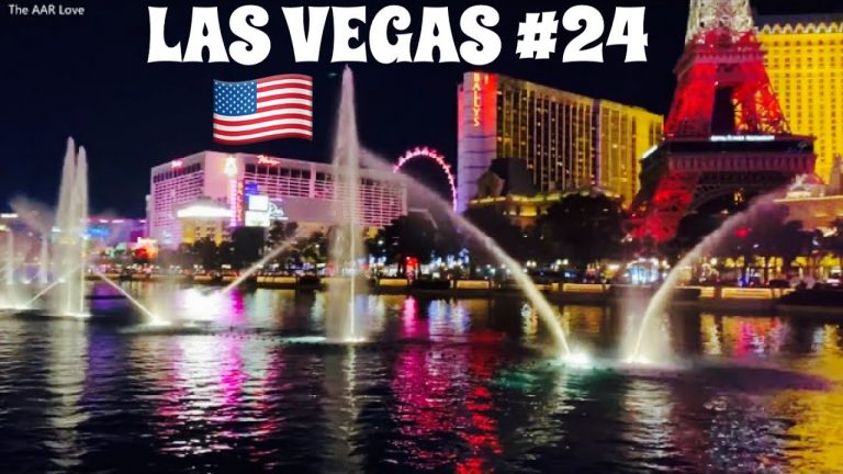 Las Vegas: The Bellagio Resort’s Musical Fountains Water Show | LAS VEGAS Trip in March 2022 #24