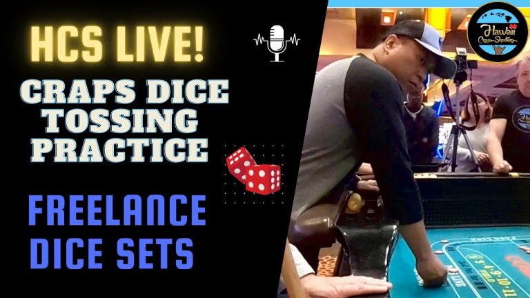 Live Craps Practice: Adjusting my dice set during the roll