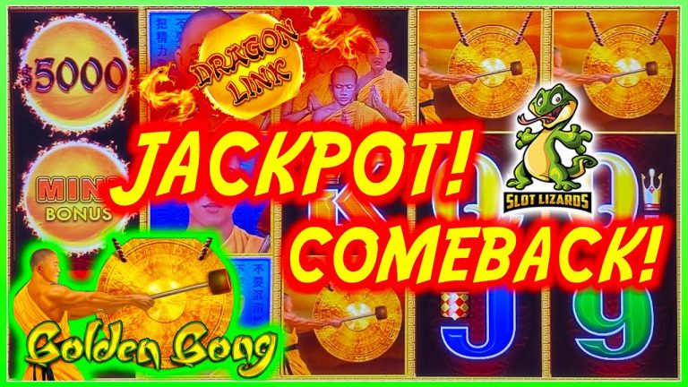 MAJOR AWESOME JACKPOT COMEBACK GREATNESS! Dragon Link Golden Gong Slot HUGE WIN!