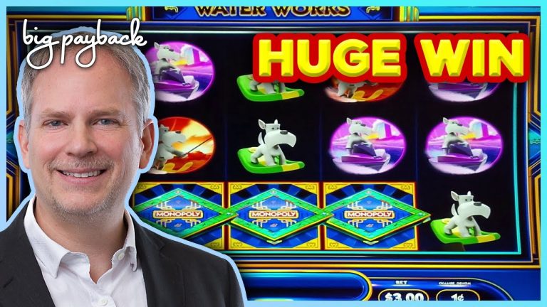 Monopoly Hot Shot Water Works Slot – HUGE WIN BONUS!