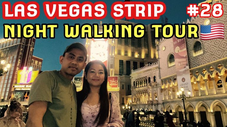 Night Virtual Walking Tour at Las Vegas Strip – Bellagio To Venetian Hotel and Casino |LAS VEGAS #28