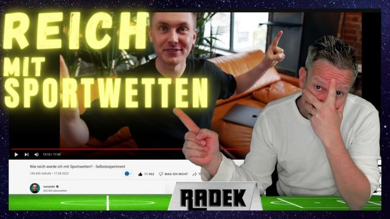 Reich mit Sportwetten [Selbstexperiment] – Radek reagiert auf Tomatolix