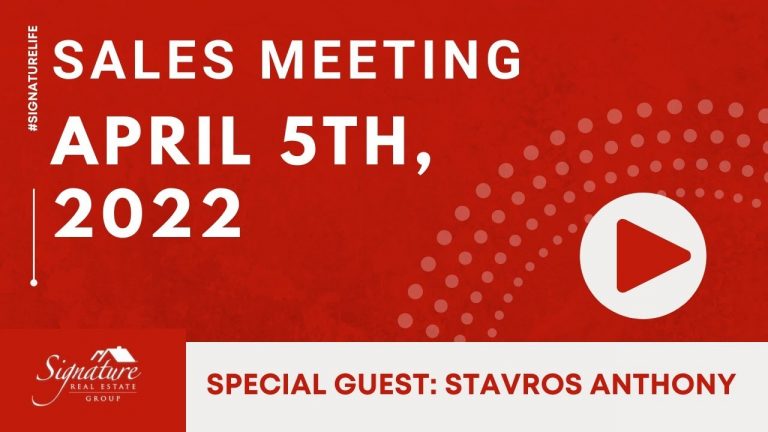 Sales Meeting April 5th, 2022 | Special Guest City Council Member Stavros Anthony