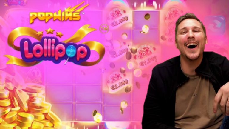 TASTY BIG WIN ON LOLLIPOP SLOT BY JESUS & MASSE FROM CASINODADDY