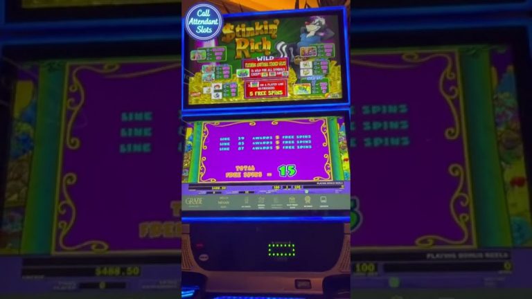 Two Jackpot Hand Pays on Stinkin Rich Slot Machine! #slot #slotmachine #casino