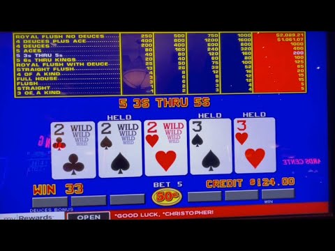 Video Poker: Deuces Wild Bonus Poker Progressive Session! 50 Cent Machine – Fun Session!