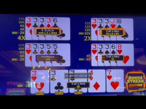 Video Poker: Ultimate X Poker Bonus Streak – Triple Double Bonus Poker