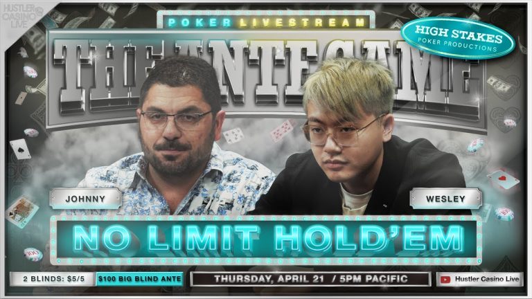 Wesley, Johnny, Ronnie, Nick, Crypto Abe – $5/5/100 Ante Game – Commentary by David Tuchman