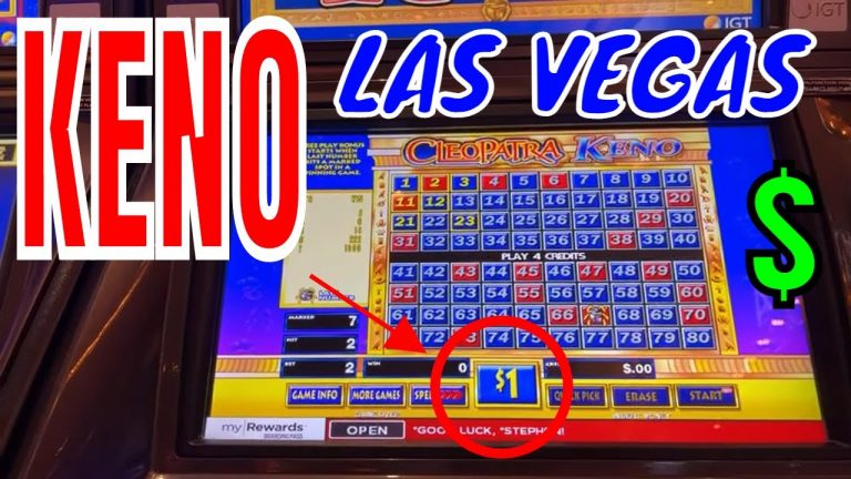 $1 Denom CLEOPATRA KENO and other Keno Strategies 7 SPOTS – Stacking – LAS VEGAS Casino KENO