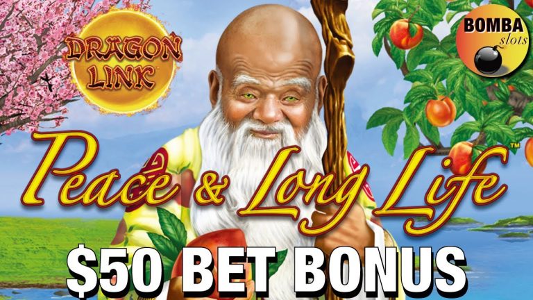 A $50 Bet Bonus PAID ME WHAT…?! Peace & Long Life ~ Dragon Link Casino Slot Machine