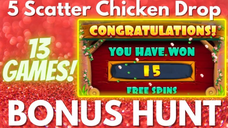 ANOTHER 5 SCATTER CHICKEN DROP! – Did it give us a Big Win?? 13 Game Online Slot Bonus Hunt