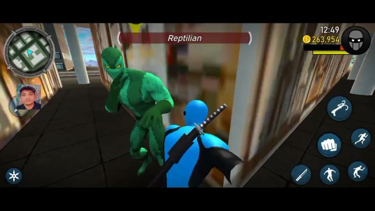 Blue Ninja Superhero Vs Boss Reptilian Fight Mission 7 Complete