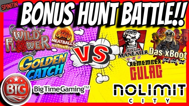 Bonus Hunt Battle! Big Time Gaming Slots Vs No Limit City Slots!