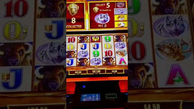 Bonus Wheel on Buffalo Gold Revolution Slot Machine! Retrigger in Vegas! (Part 3)