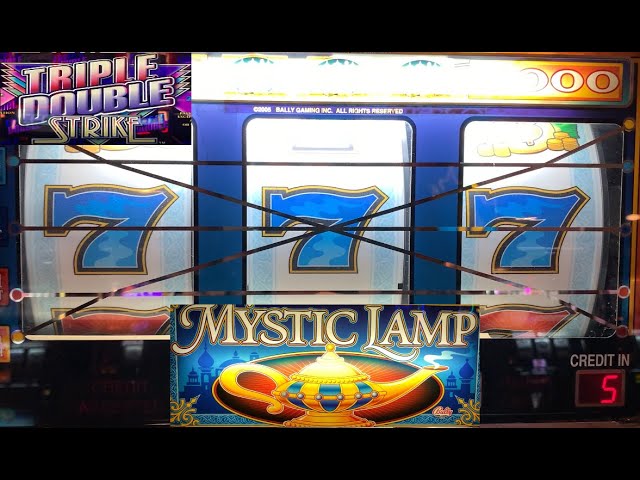 CLASSIC OLD SCHOOL CASINO SLOTS: MYSTIC LAMP + TRIPLE DOUBLE STRIKE SLOT PLAY!