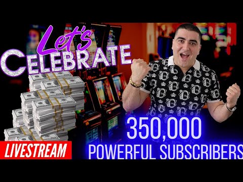 Celebrating 350,000 Subscribers MASSIVE JACKPOT HANDPAY Live On Cleopatra & MORE JACKPOTS