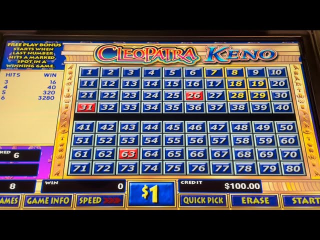 Cleopatra Keno $8 Max Bets #kenonation