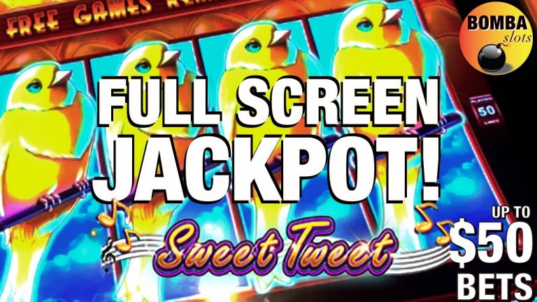 FULL SCREEN JACKPOT! Sweet Tweet ~ Drop & Link up to $50 Bets Handpay Casino Slot Machine Win