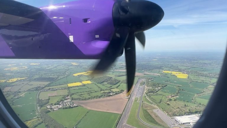 Flybe Bombardier Dash 8 Q400 | Landing Birmingham Airport | BE403