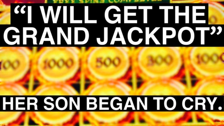 Her son began to cry Dangers of Chasing the Grand Jackpot on Dragon Link Slot Machine – Day 4