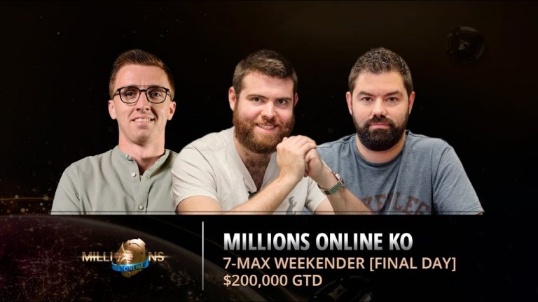 LIVE: Final Day MILLIONS Online KO #25 7-Max Weekender|1st $16,293 + bounties |$200K GTD |partypoker