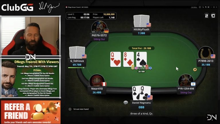 LIVE NOW!!! ClubGG Freeroll with DNegs 5/7/2022