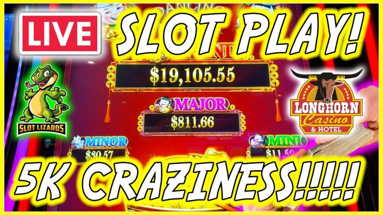 LIVE SLOT PLAY! MORE WINS WITH 5K IN THE HOUUSSSEEE! BIG JACKPOTS AT LONGHORN CASINO!