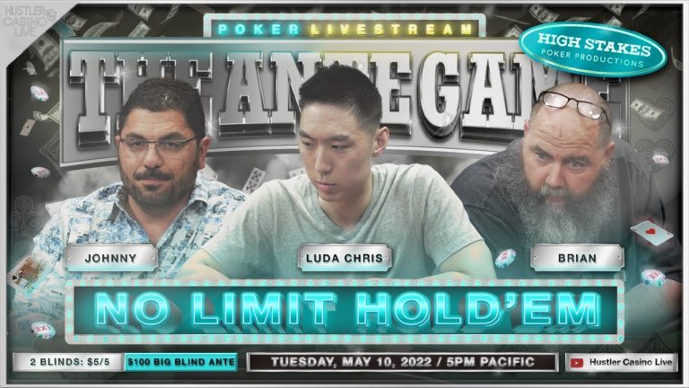 Luda Chris, Brian, Johnny, Mike Nia, Crypto Abe – $5/5/100 Ante Game – Commentary by DGAF